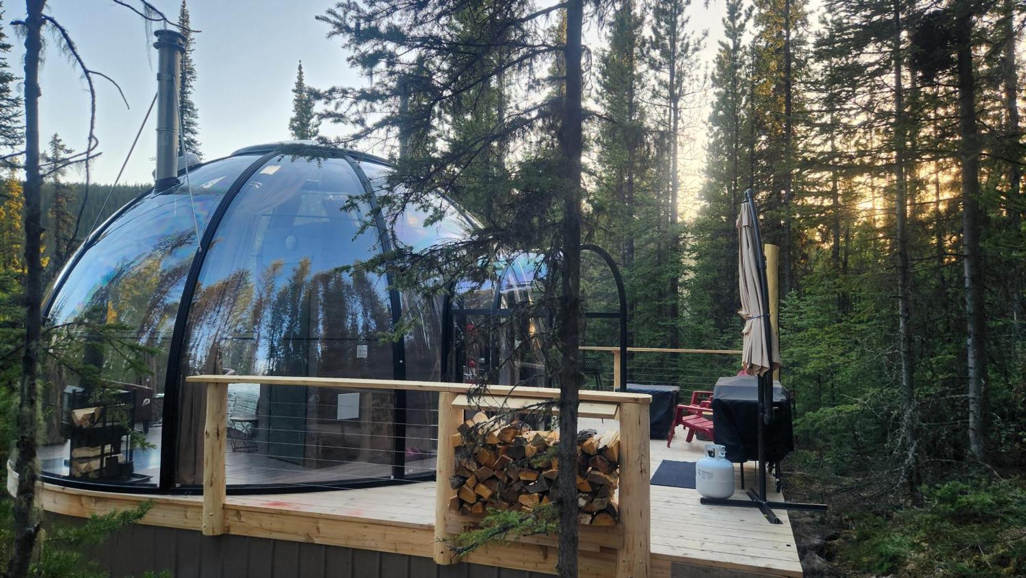 Rocky Mountain Escape Dome & Log Cabin Rentals - Rock Lake Rock Lake Lodge Provincial Park Exteriér fotografie